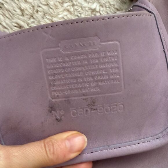 Coach Vintage Ergo Mini 9020 Zip Shoulder Bag in Lavender RARE - Picture 10 of 15